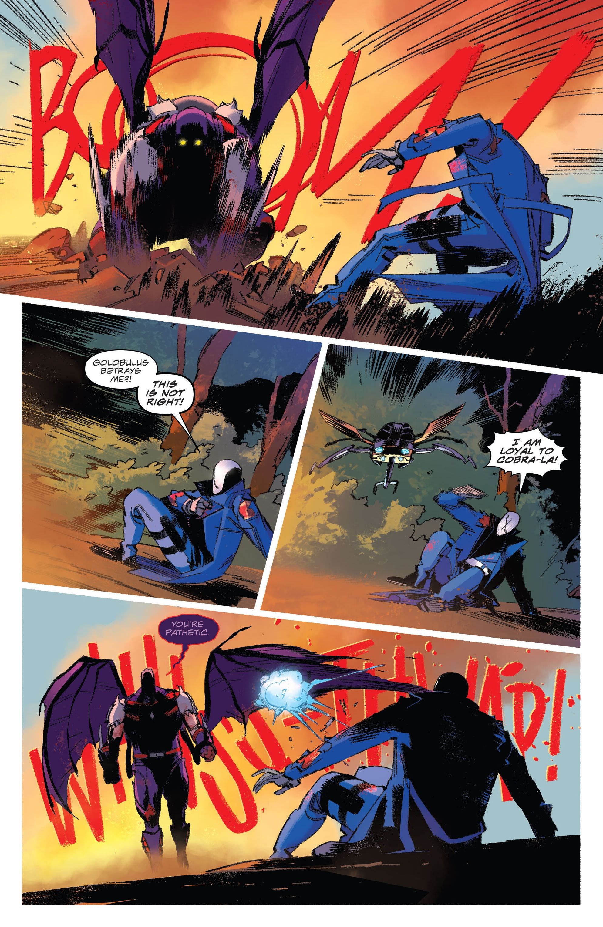 Comandante Cobra #4, Nemesis Enforcer atacando brutalmente o Comandante Cobra