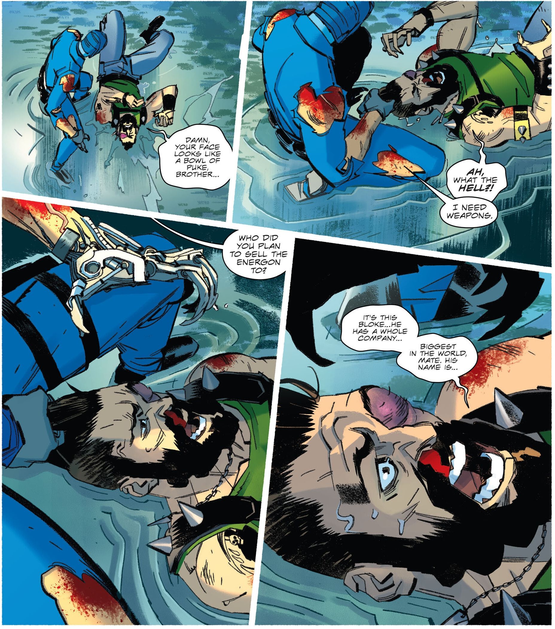 Cobra Commander #4, the Commander tortures Ripper for information