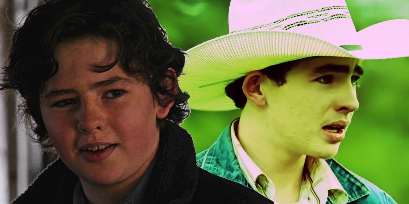 Collage of Carter (Finn Little) in Yellowstone.