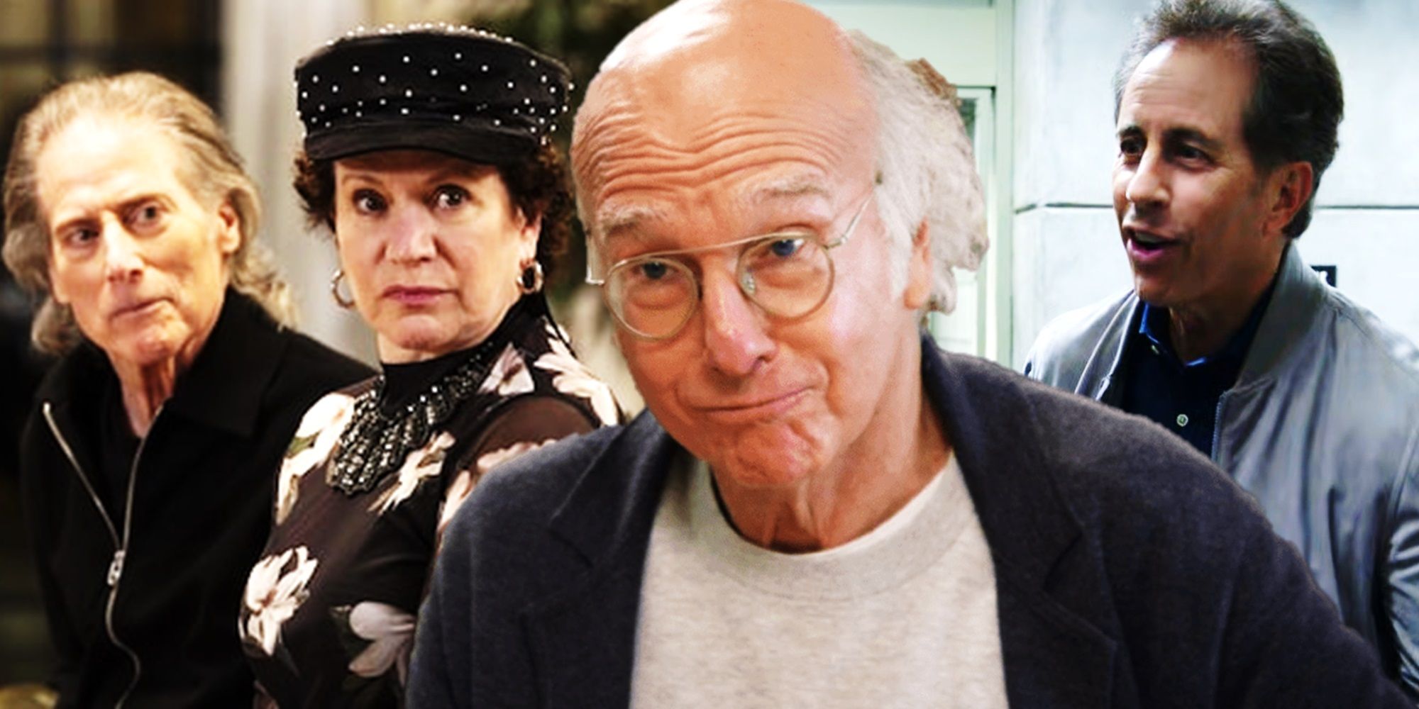 Collage of Larry, Susie, Richard, and Jerry in the Curb Your Enthusiasm finale