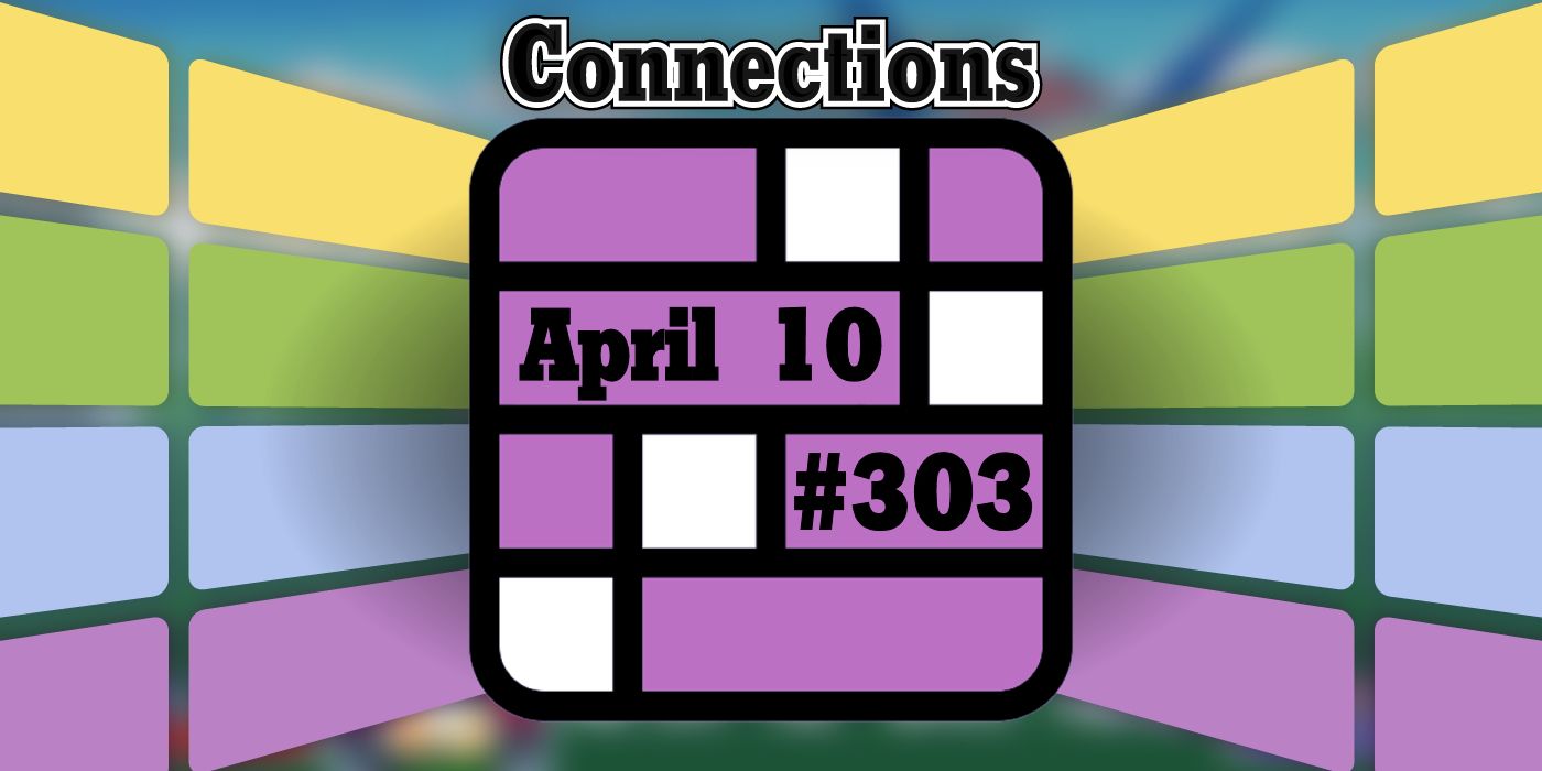 Connections April 10 Grid with the title and game number