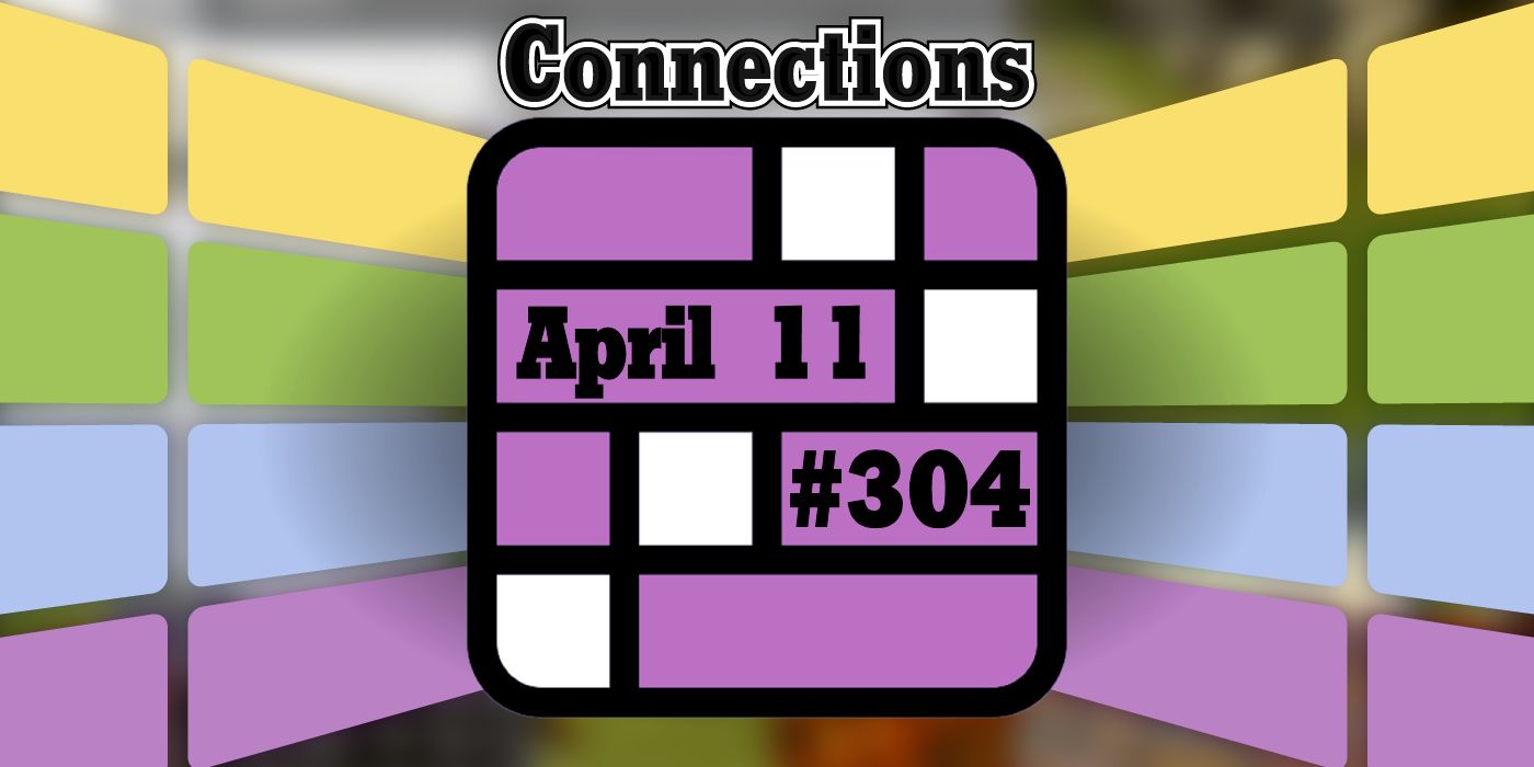 Connections April 11 Grid with the title and game number