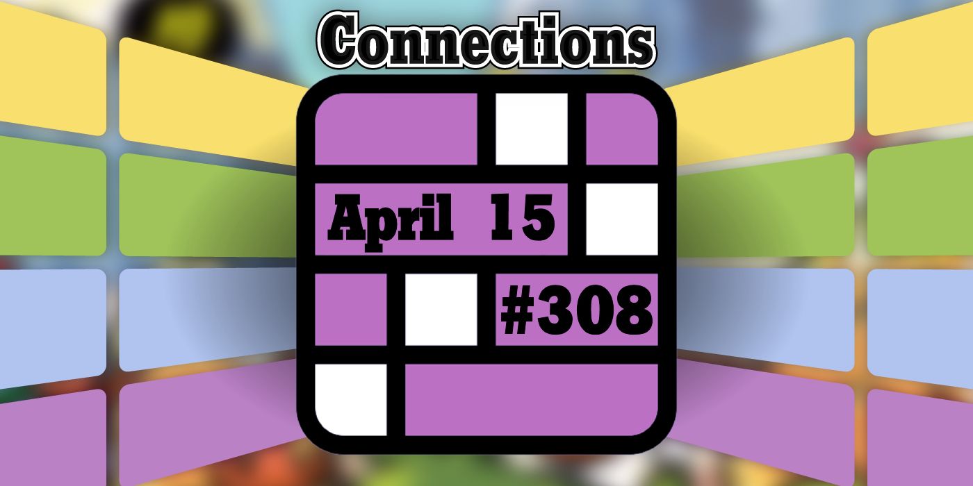 Connections April 15 Grid with the title and game number