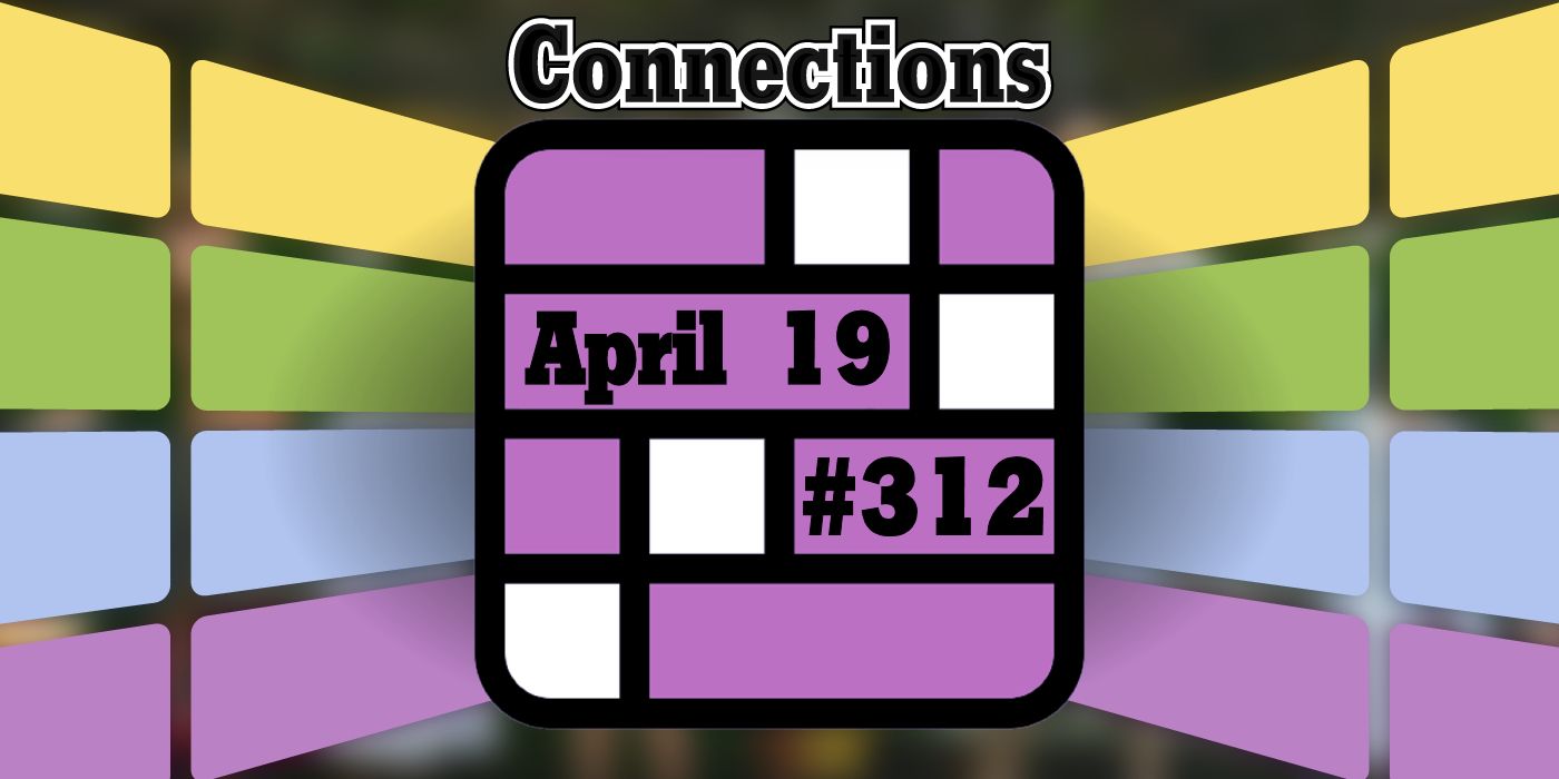Connections April 19 Grid with the title and blurred background