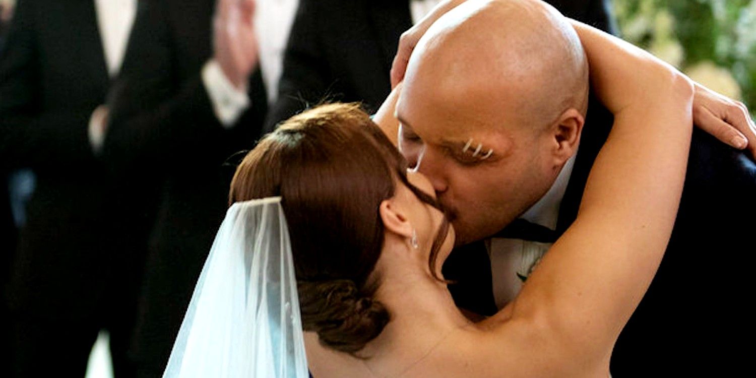 Cruz kisses Chloe at their wedding in Chicago Fire