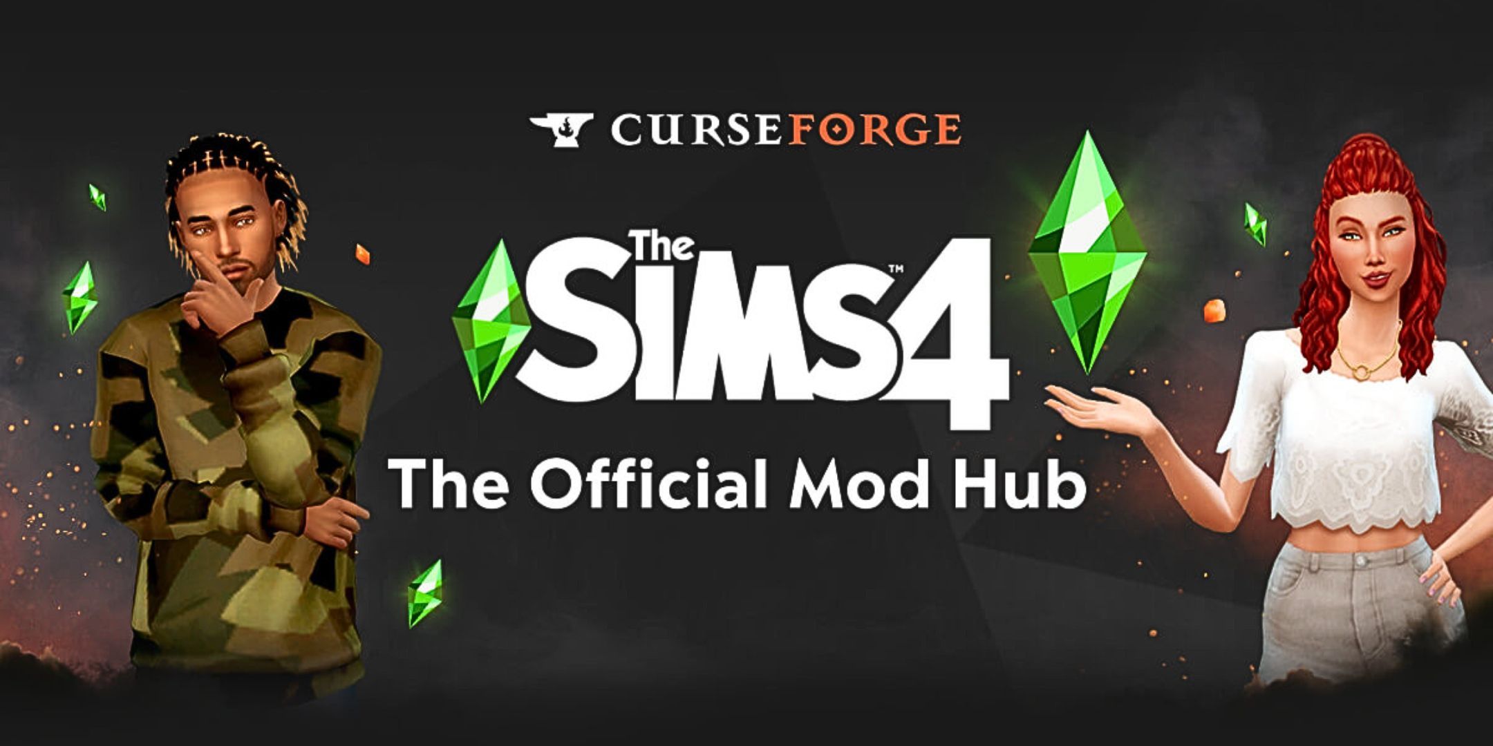 Cabeçalho de mods CurseForge para Sims4