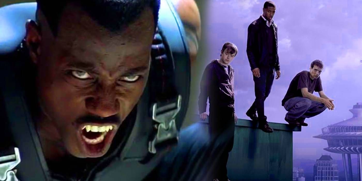 Custom image of Wesley Snipes as Blade next to the cast of Chronicle (2012)