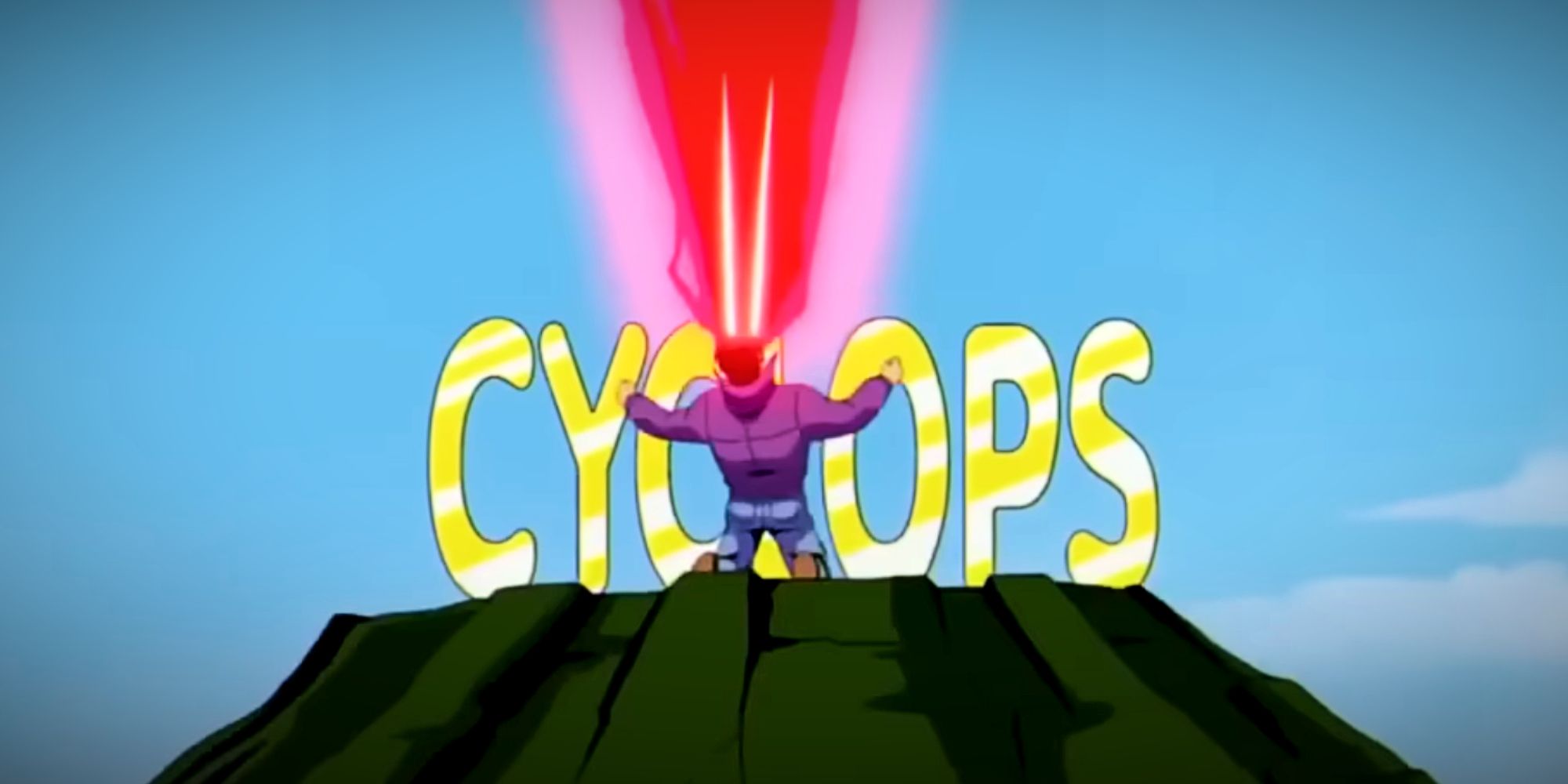 Ciclope atira seus raios laser na introdução dos créditos de abertura de X-Men 97