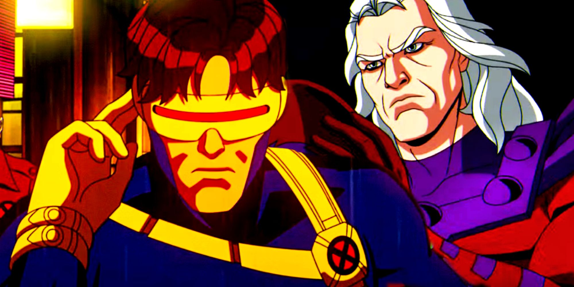 Cyclops Uses his Visor in the Rain and Magneto Puts On His Helmet in X-Men 97