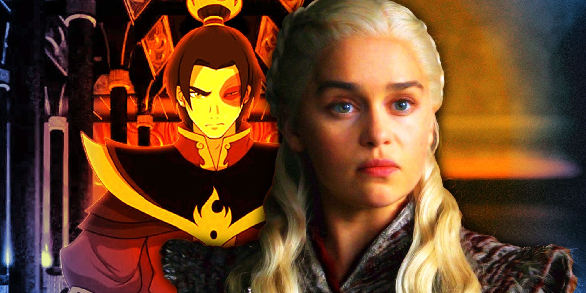 Daenerys from Game of Thrones and Zuko from Avatar