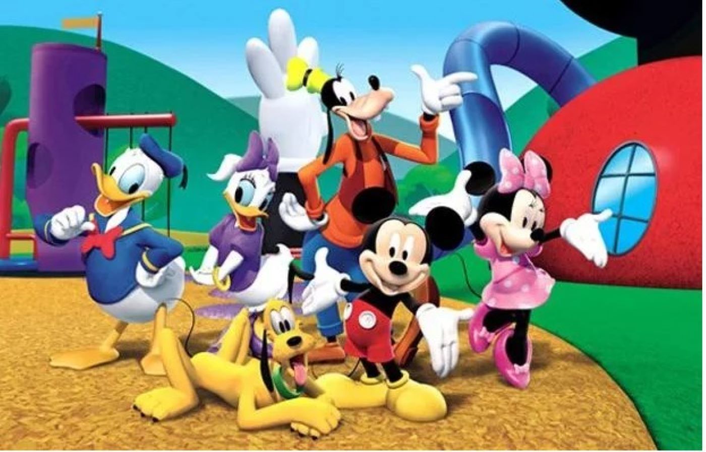 Daisy Minnie Mickey Pluto Donald Goofy