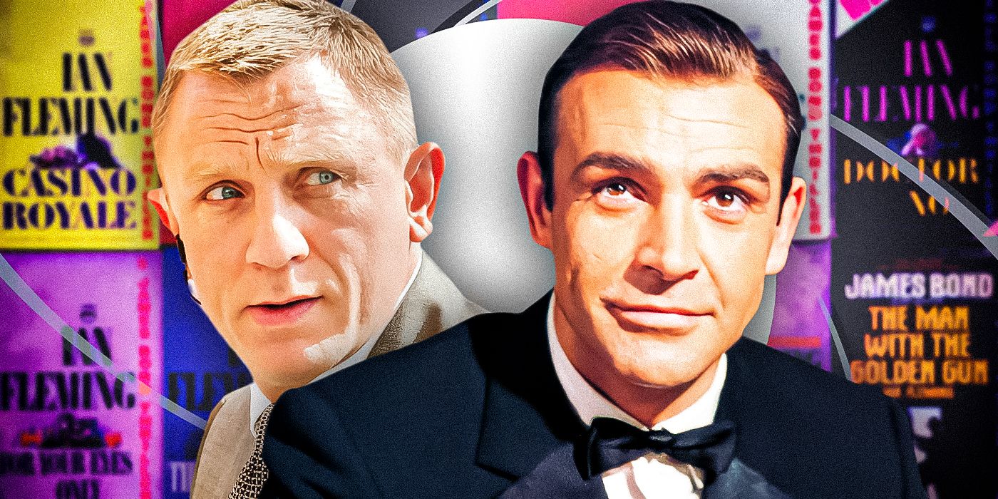 (Daniel Craig as James Bond) from Skyfall and (Sean Connery as James Bond) from Goldfinger