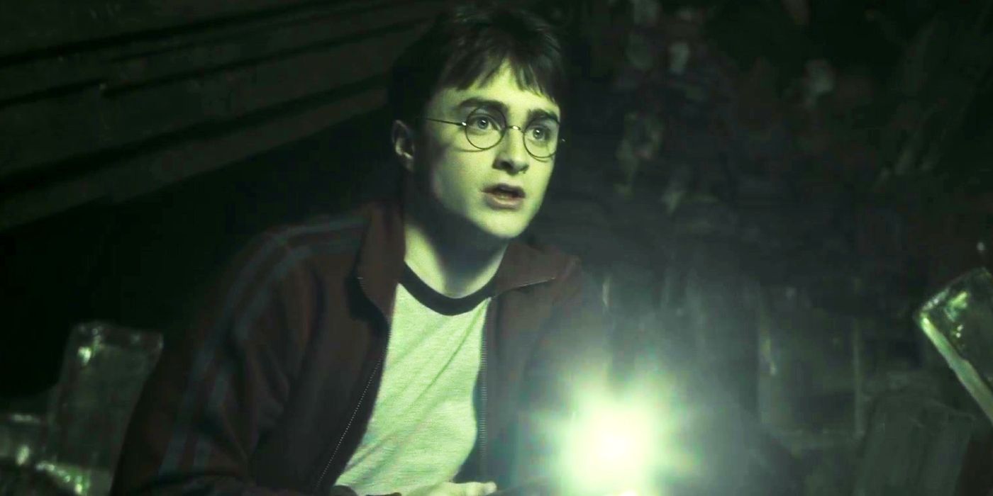 Daniel Radcliffe as Harry Potter in harry Potter and the Half-Blood Prince