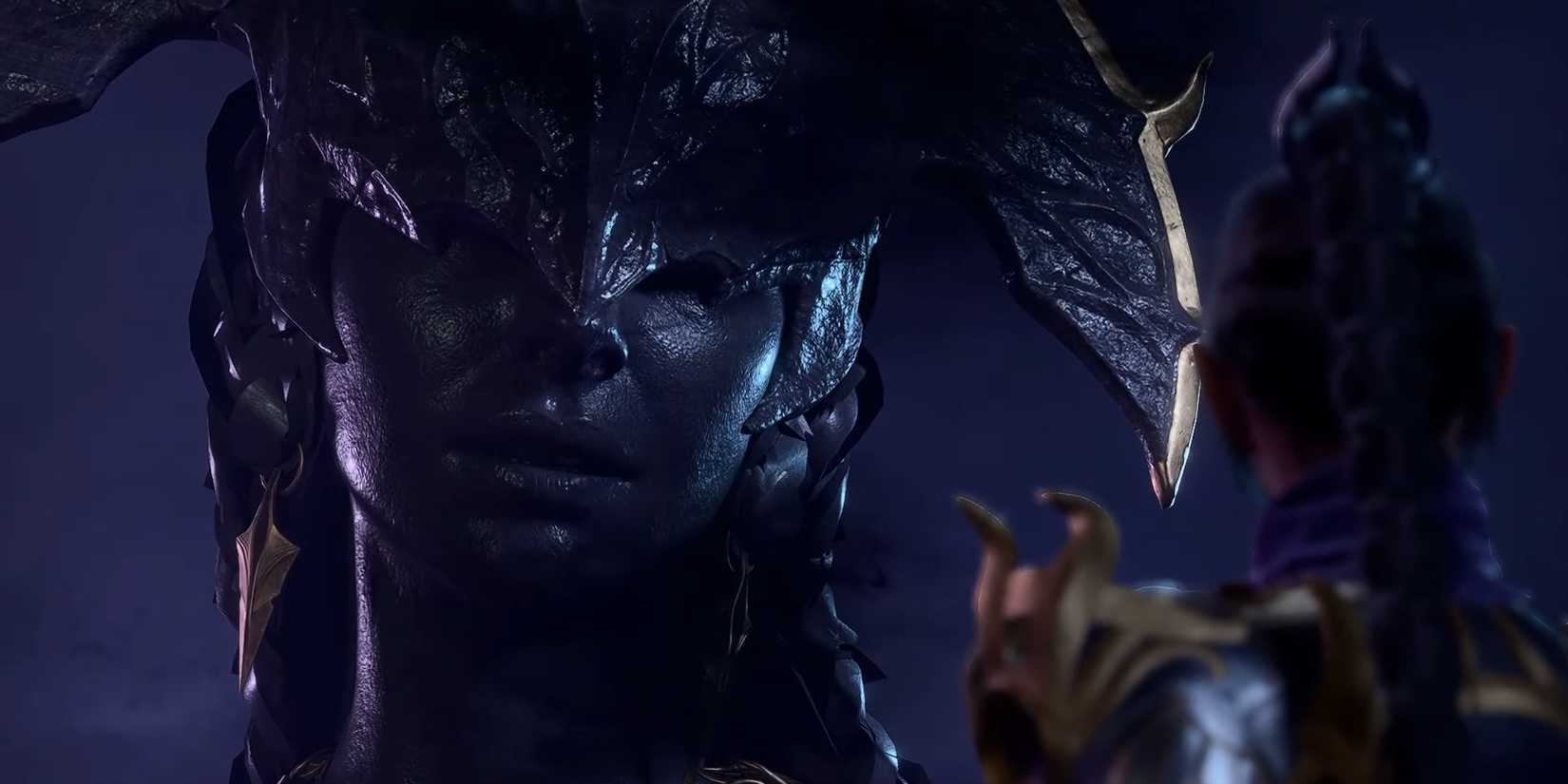 Dark Justiciar Shadowheart speaks with Shar in Baldur's Gate 3