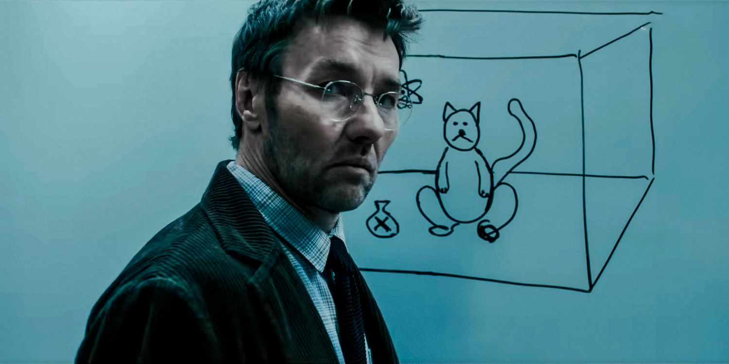 Jason Dessen com desenho de um gato dentro de uma caixa em Dark Matter (2024)