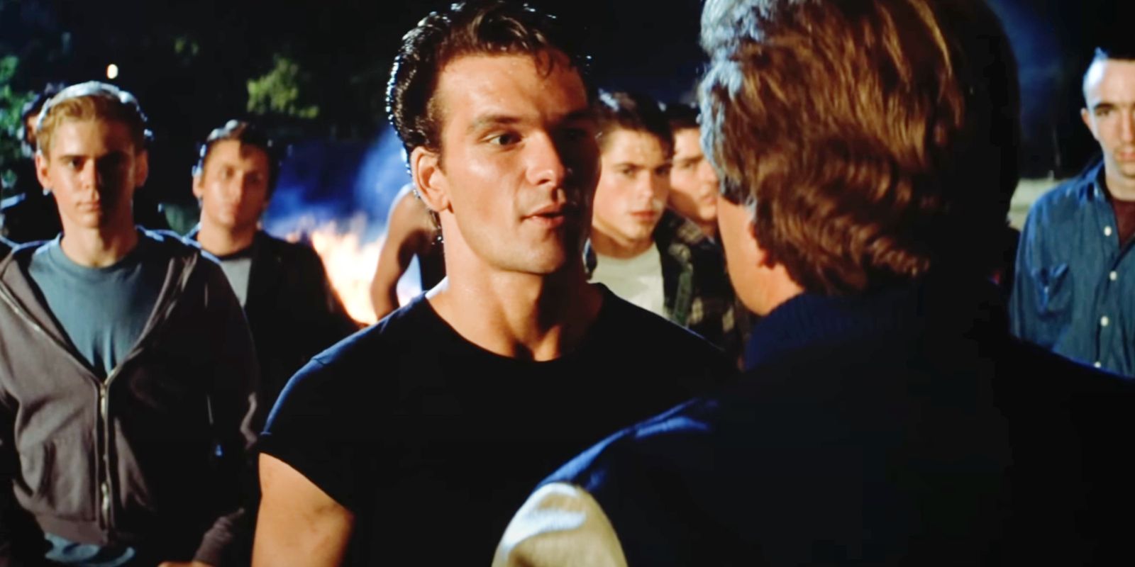 Darry standing up to the Socs in The Outsiders