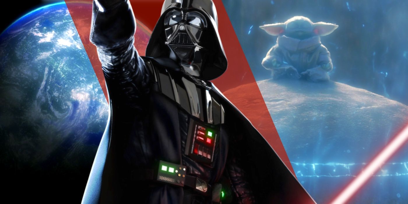 Darth Vader, Grogu, and Tython Star Wars Custom Image