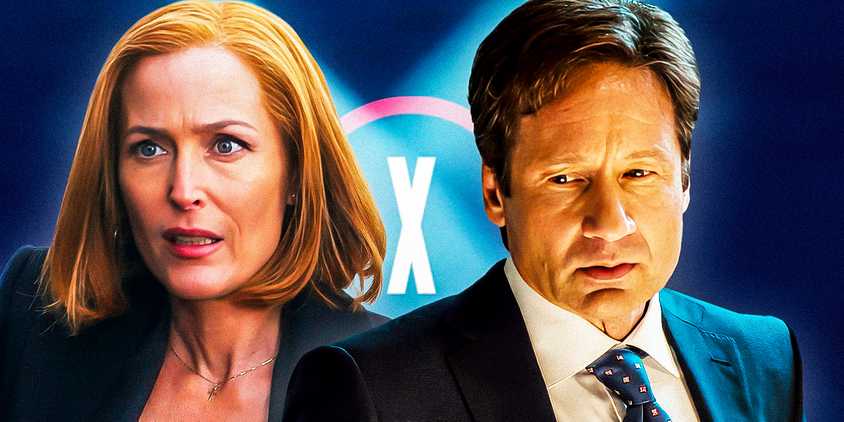 David Duchovny as Fox Mulder and Gillian Anderson as Dana Scully from The X Files