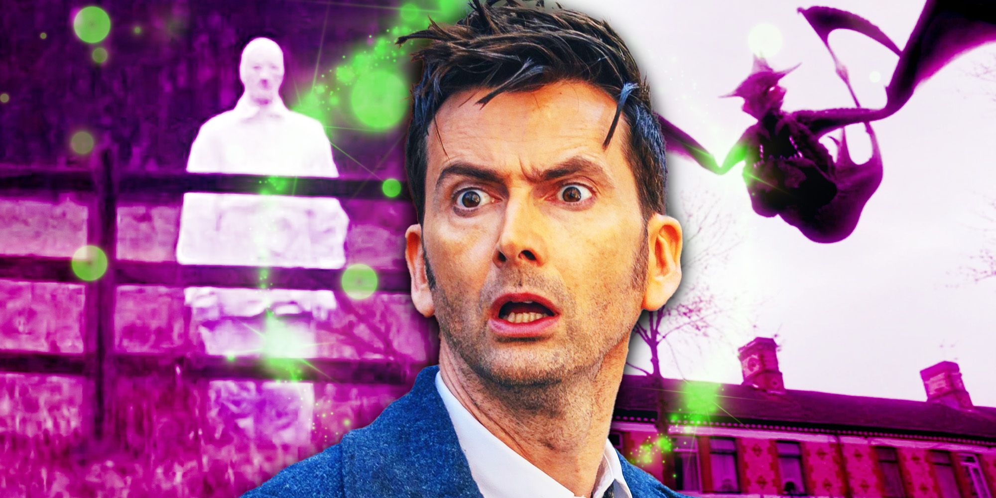 david tennant as Doctor Who with The Watcher and a Reaper