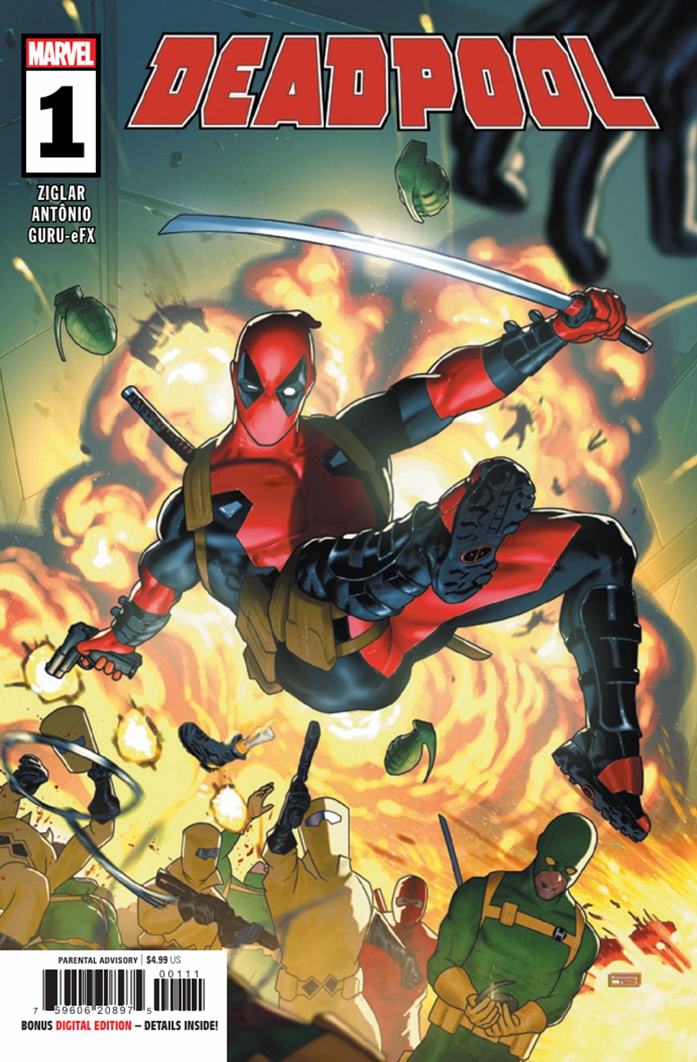 Arte da capa de Deadpool #1