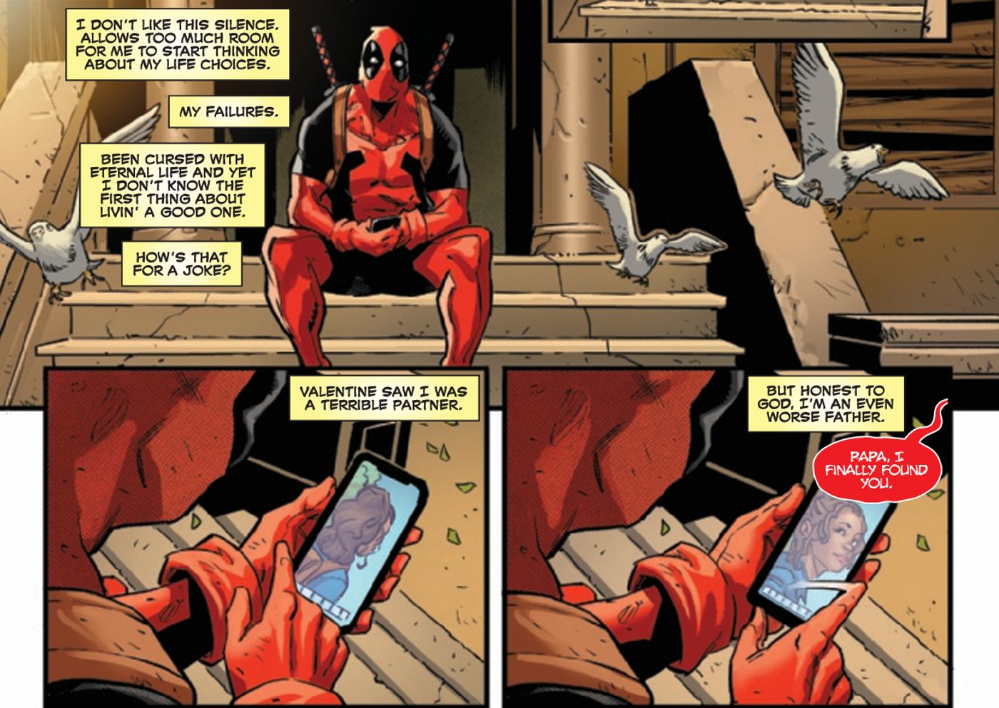 Deadpool tira um momento de silêncio para refletir