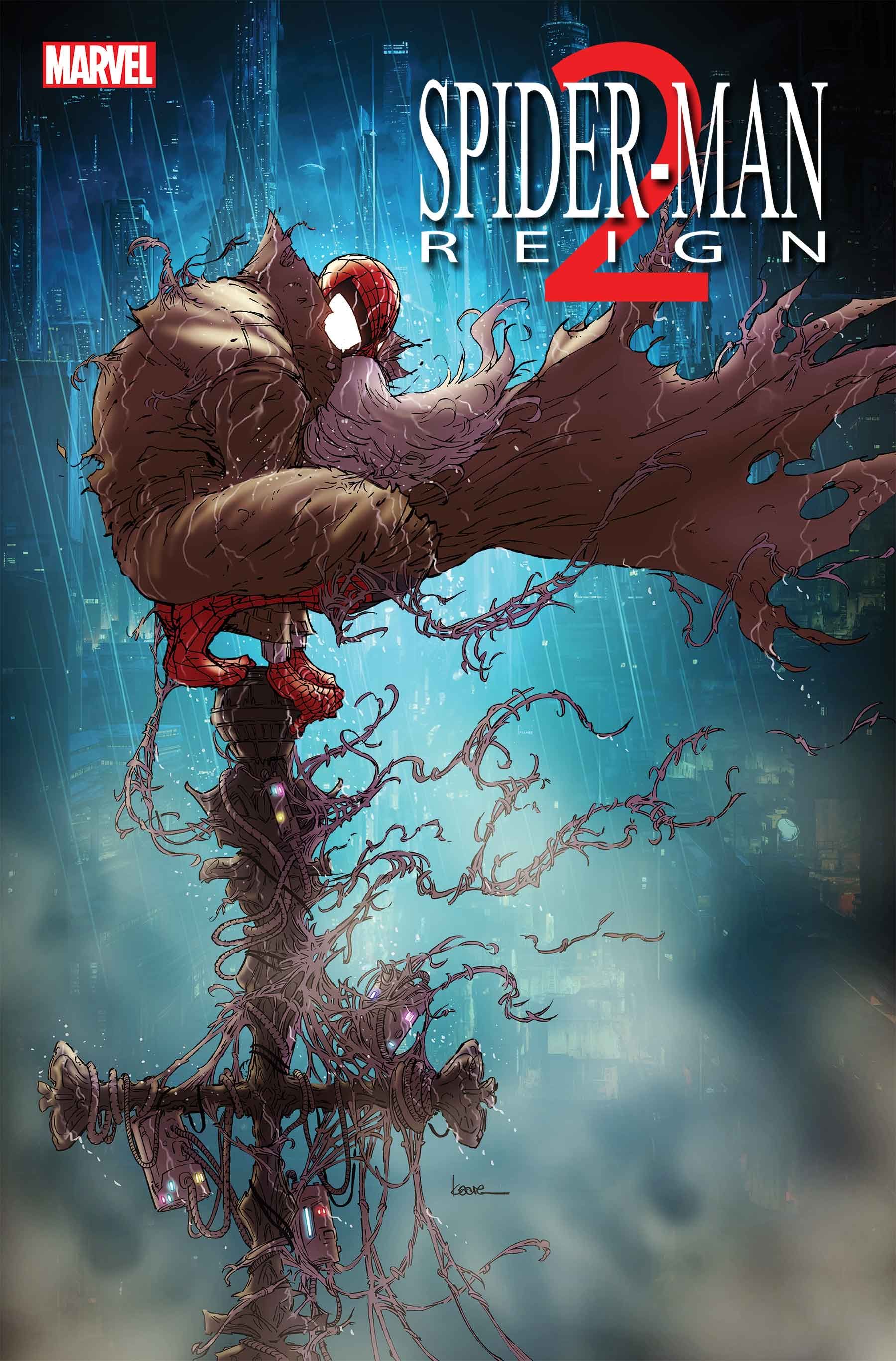 Capa do Homem-Aranha Reign II por Kaare Andrews