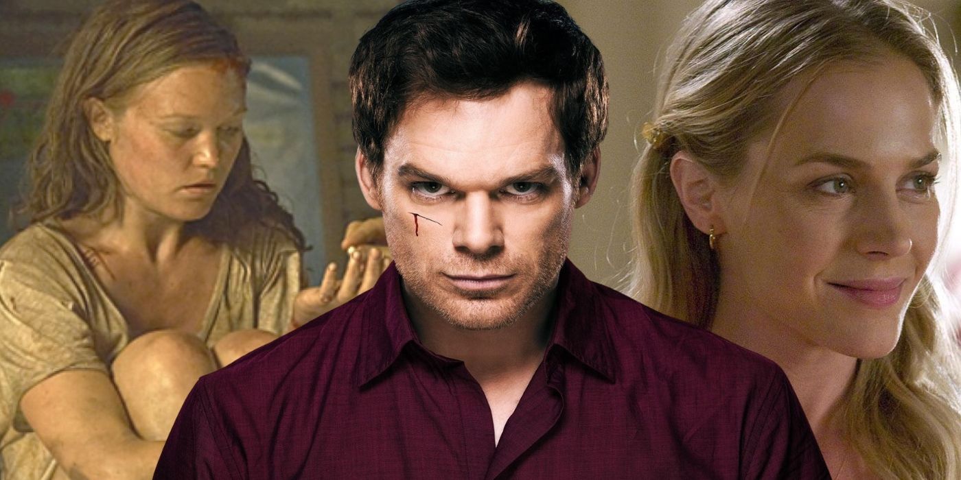A collage image of Lumen, Rita, and Dexter from the TV series Dexter - created by Tom Russell