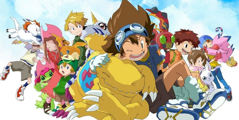 The Digidestined with their partner Digimon in Digimon Adventure 2020.