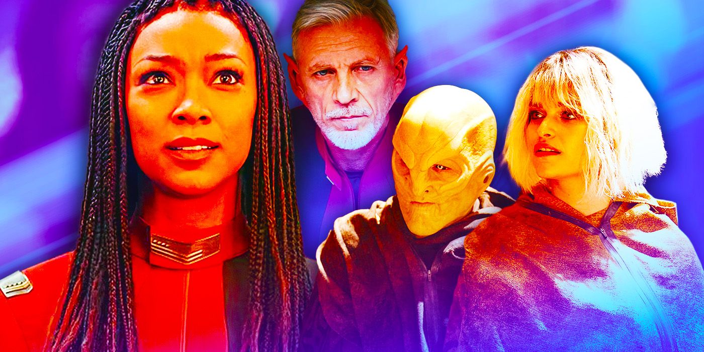 Captain Burnham, Captain Rayner, Moll and Lak hero shots in Star Trek: Discovery season 5