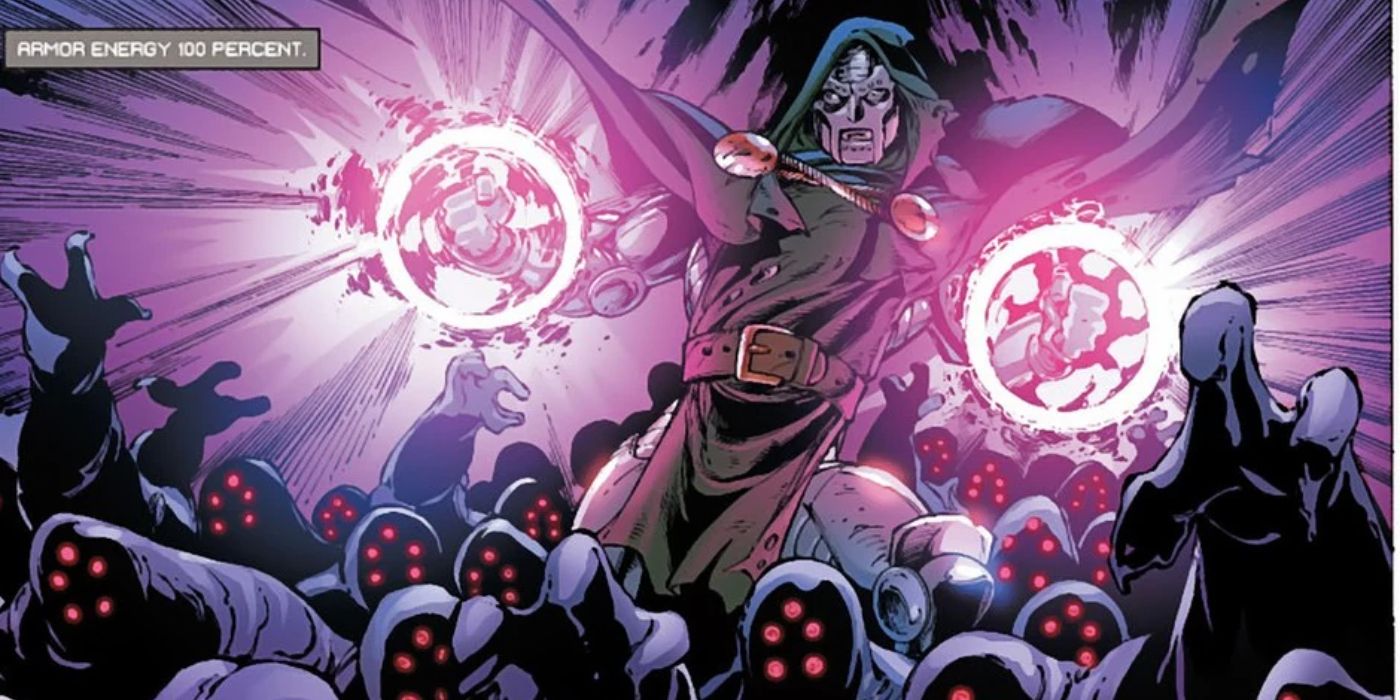 Doctor Doom summoning demons in Marvel Comics