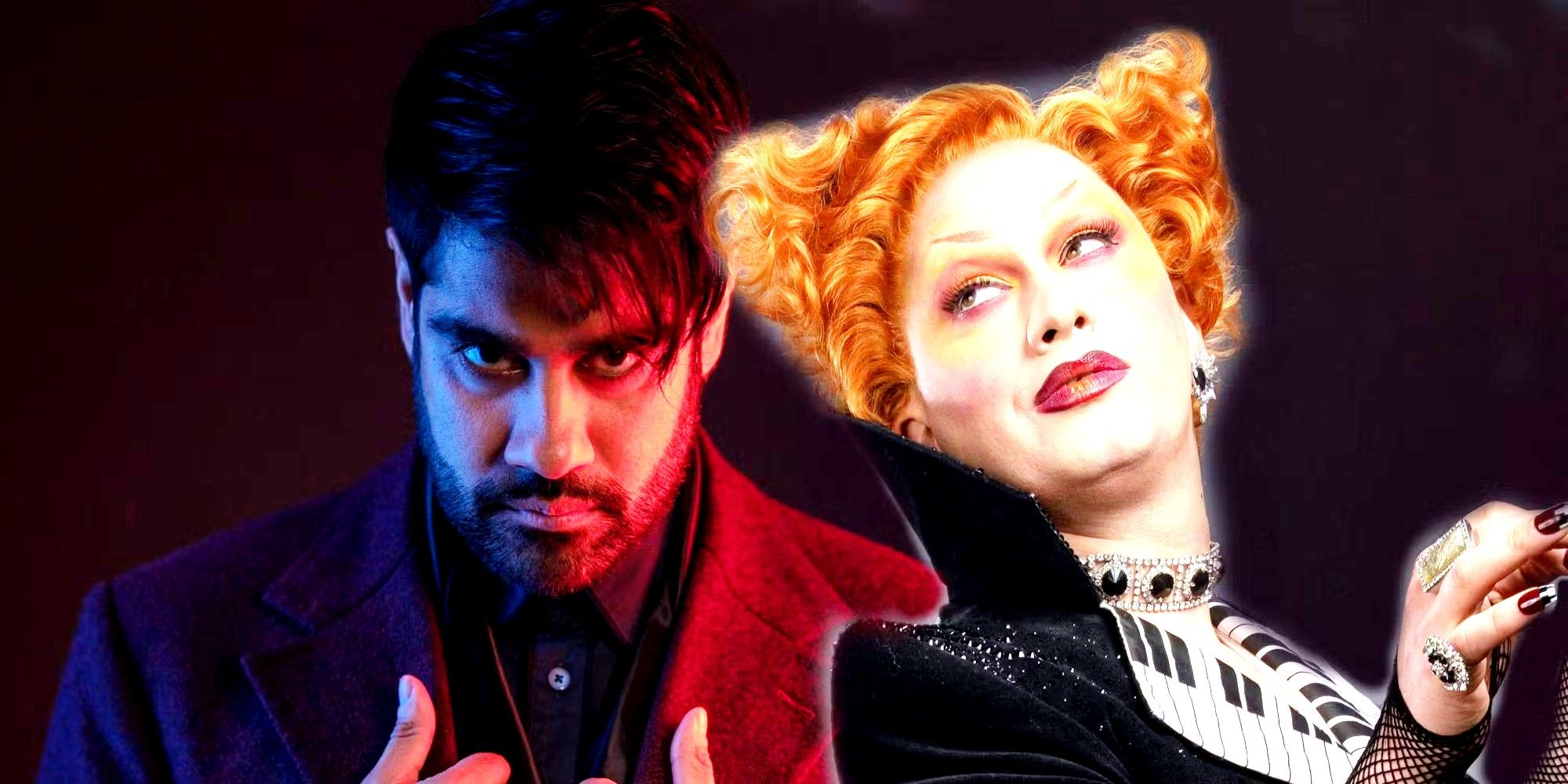 Sacha Dhawan and Jinkxx Monsoon as The Master and The Maestro in Doctor Who