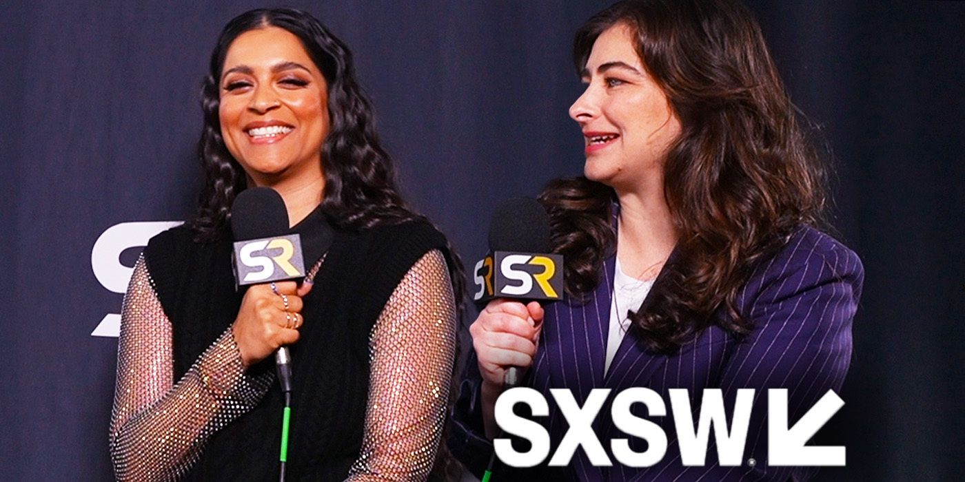 Edited image of Lilly Singh & Sara Zandieh during Doin It at SXSW interview