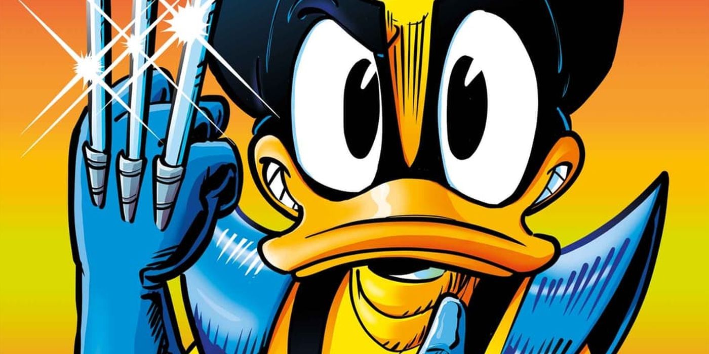 Donald Duck as Wolverine with Claws Marvel