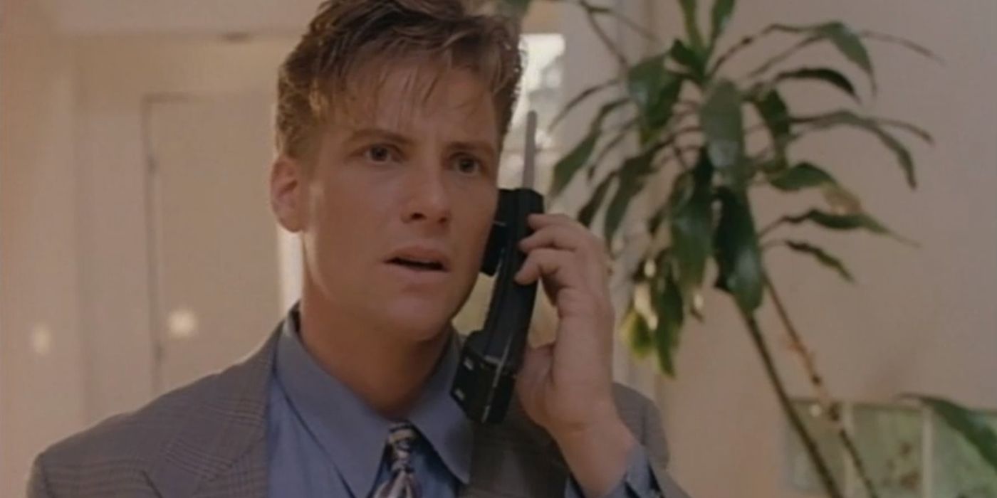Doug Savant as Matt Fielding on the Phone in Melrose Place