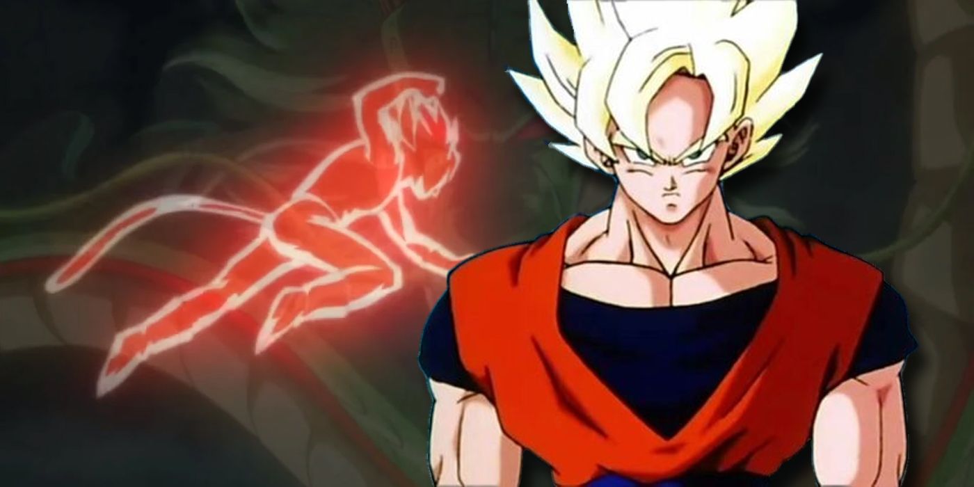 Dragon Ball Z/Super: Super Saiyan Goku in front of the Legendary Super Saiyan God.
