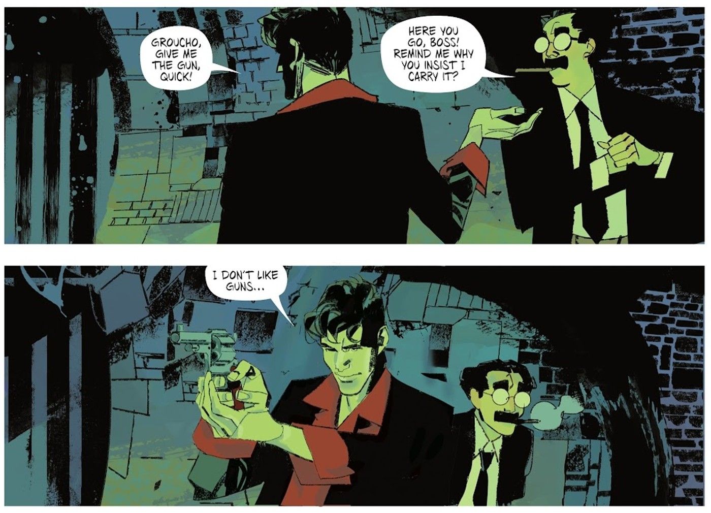 Painéis de quadrinhos: Dylan Dog with Gun