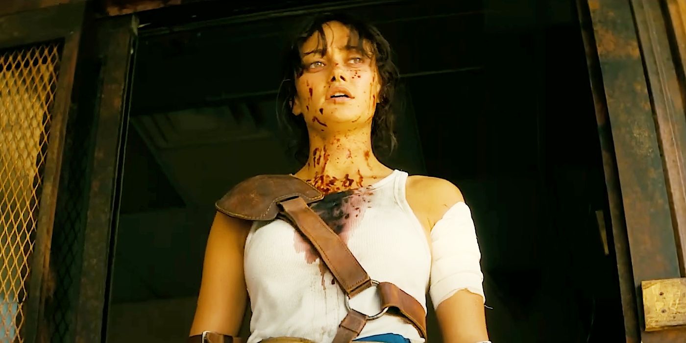 Ella Purnell covered in blood as Lucy in Fallout
