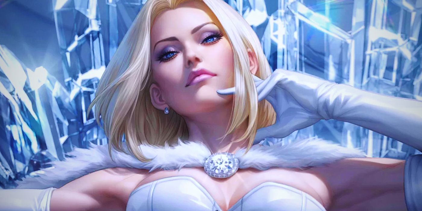 Emma Frost The White Queen in Stanley Artgerm Lau Variant Comic Art.