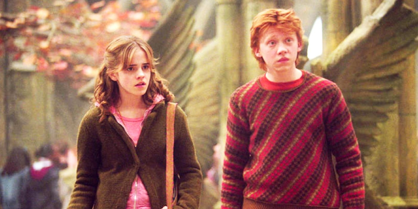 Emma Watson as Hermione and Rupert Grint as Ron in Harry Potter and the Prisoner of Azkaban