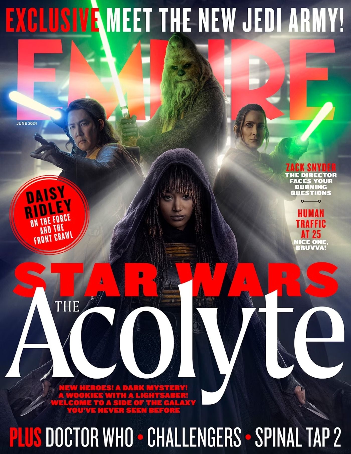 Capa Acolyte da Empire Magazine com Master Sol, Mae, Kelnacca e Indara