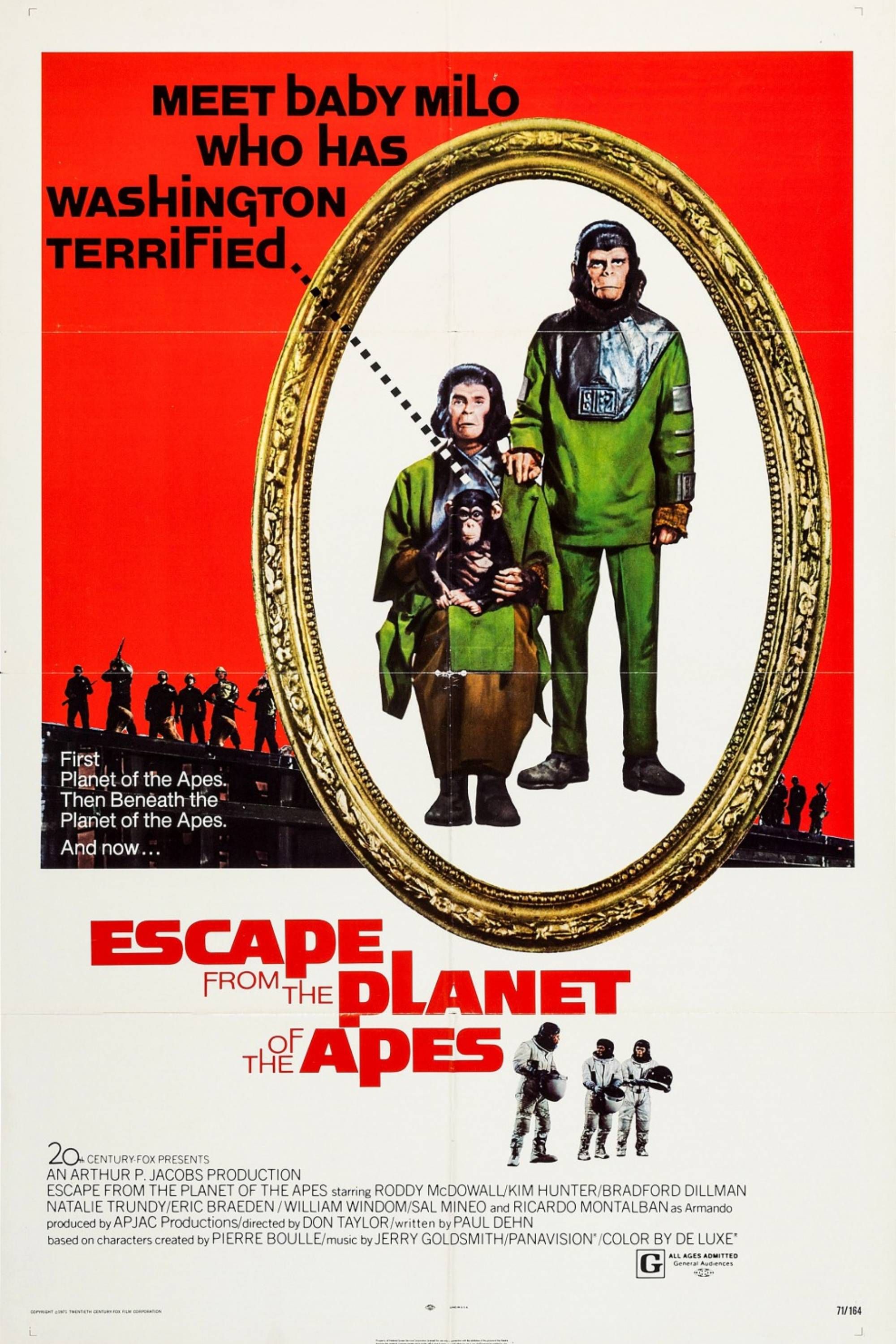 Fuga do Planeta dos Macacos (1971) - Pôster