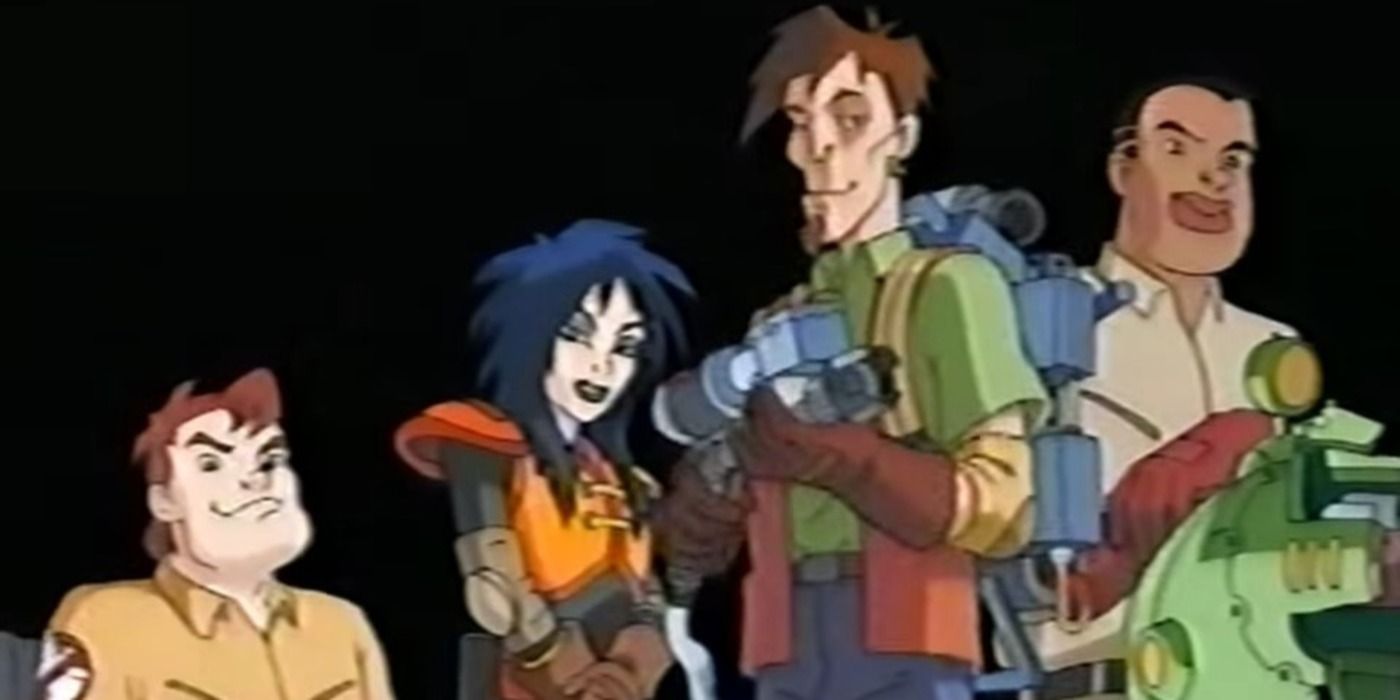 O elenco principal da série animada Extreme Ghostbusters 1997