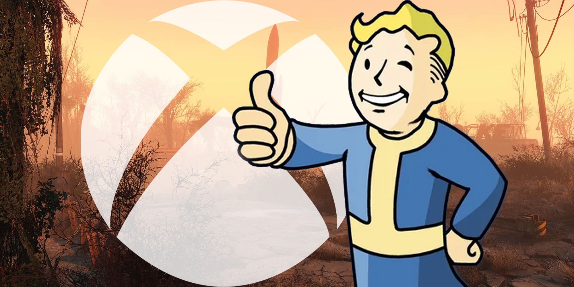 Fallout 4 - Vault Boy thumbs up with Xbox logo