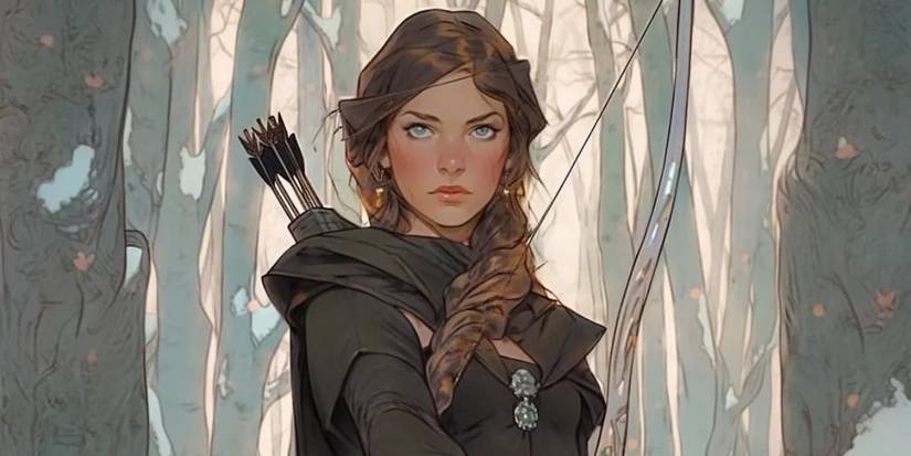 Fan art of huntress Feyre from acotar