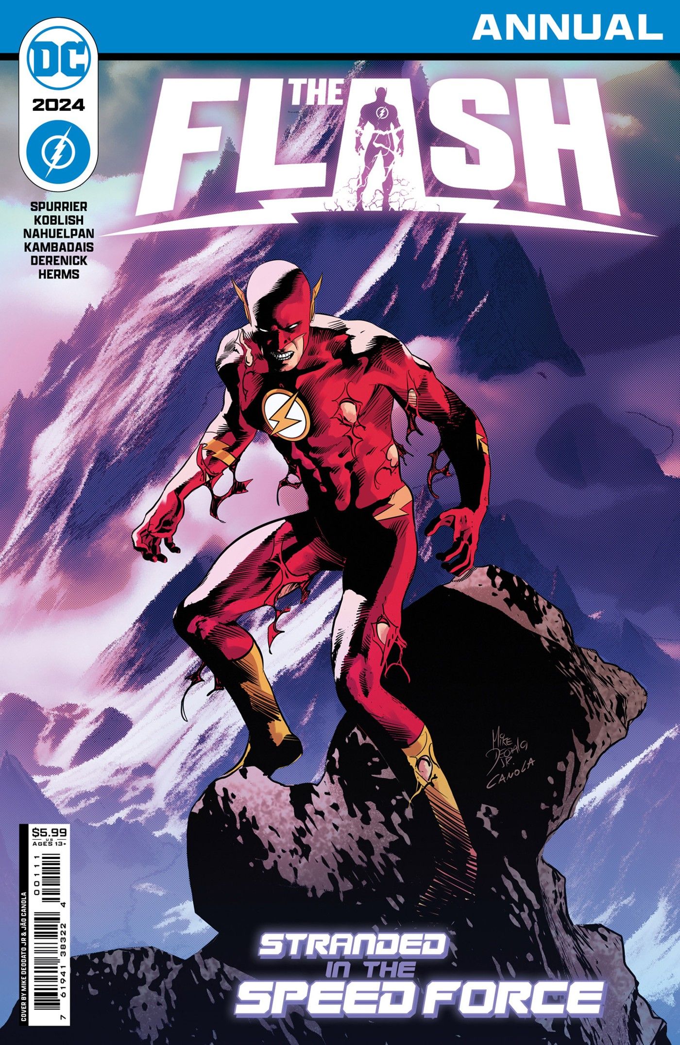 flash annual 1 cover flash on a mountaintop