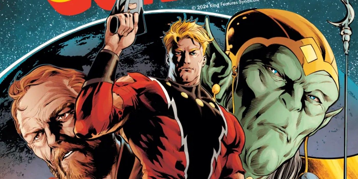 Flash Gordon stands armed on the cover of Flash Gordon #1