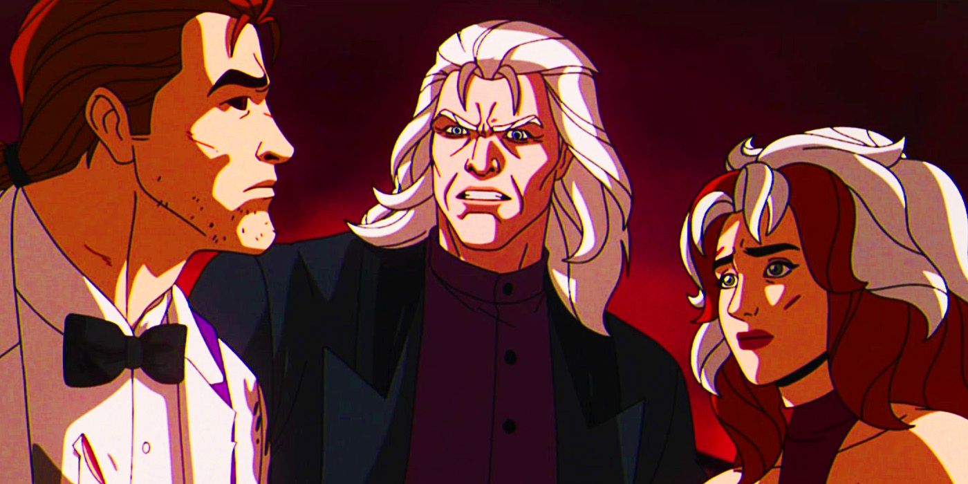 Gambit, Magneto and Rogue on Genosha in X-Men '97 episode 5