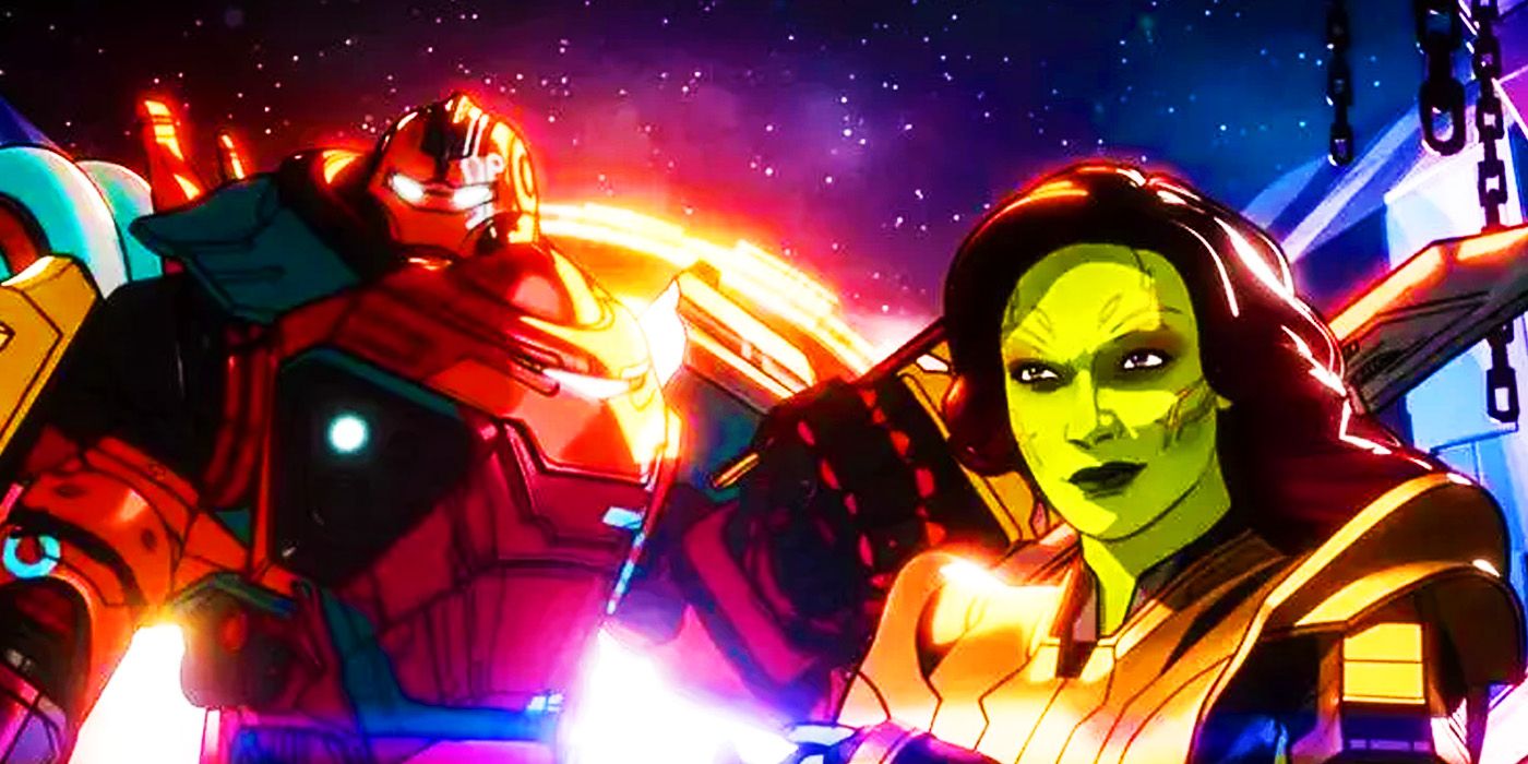 Gamora and enhanced Tony Stark in What If...? season 1