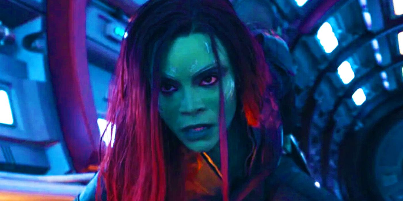 Gamora variant fighting on the Guardians' ship in Guardians of the Galaxy Vol. 3