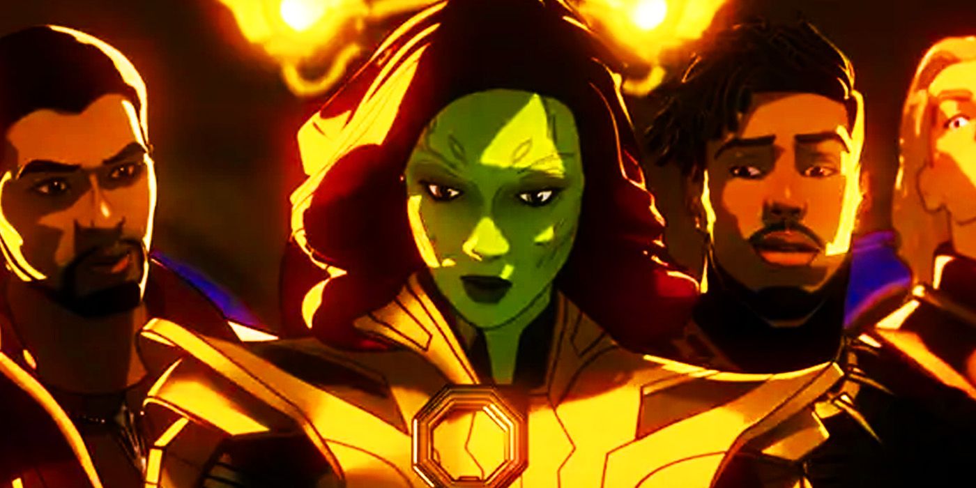 Gamora with the Guardians of the Multiverse in What If...? season 1